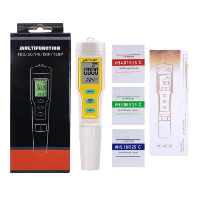 128 piecesNewly Design Digital LCD Automatic Correction PH Meters Soil Aquarium Safe Pool Water Wine Urine Tester Analyzer PH-3