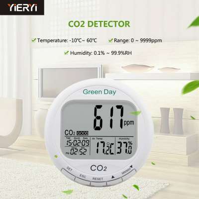 3 in 1 Desktop Carbon Dioxide Datalogger Range 0~9999ppm Indoor Air Quality Temperature RH AZ7788 CO2 Gas Detector Meter