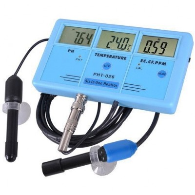 NEW Multi-function 5-in-1 PH, CF, EC, TDS (ppm),Tester Thermometer FOR aquarium